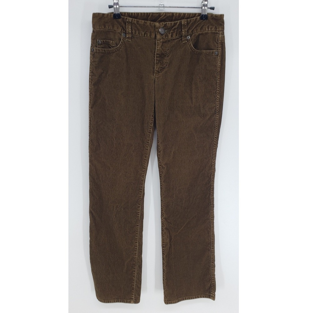 J Crew Favorite Fit Corduroy Pants Womens 2S 2 SHORT Brown Straight Leg Low Rise